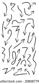 Arrows 
arrow set hand drawn vector on white background