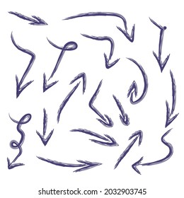 Arrows 
arrow set vector hand made with brush 