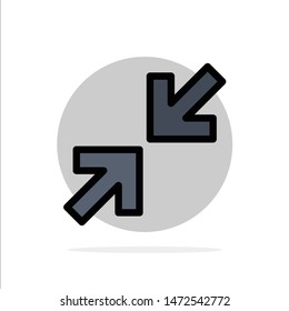 Arrows, Arrow, Zoom Abstract Circle Background Flat color Icon