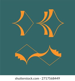 Flechas estilo Art Deco. Elemento de diseño