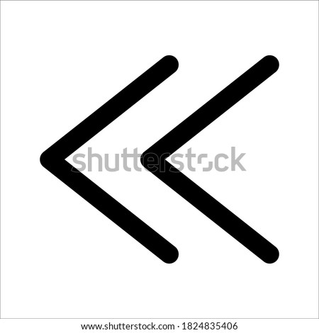 Arrows, back, chevron, double, left icon