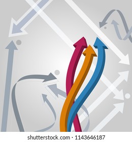Arrows background design elements promotional brochures. light abstract shape graphic form for an elegant presentation. Vector illustration EPS 10 for booklet layout page, leaflets template