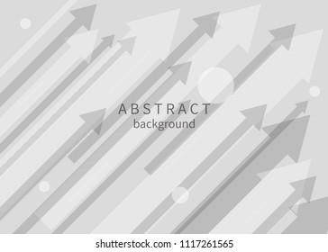 Arrows background, dynamic composition, business banner. Vector illustration