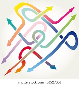 Arrows background vector abstract