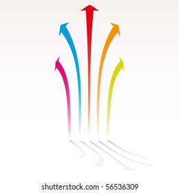 Arrows background vector abstract