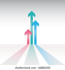 Arrows background vector abstract