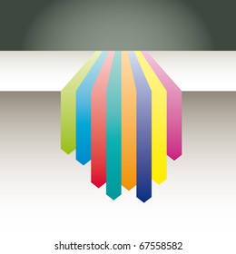 Arrows background vector abstract