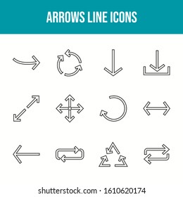 Arrows Beautiful Vector Icons Set	