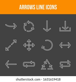 Arrows Beautiful Vector Icons Set	