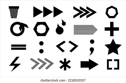 Flechas grandes conjunto de iconos negros. Colección de flechas para diseño web, interfaz, aplicaciones móviles. Icono de flecha. Modernas flechas simples. Pictograma simple que muestra la dirección. Colección de punteros vectores.
