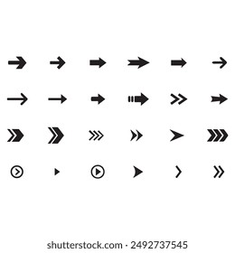 Arrows big black icon set. Arrow icons symbol design. Arrow flat vector collection. Modern Arrows Cursor simple pack. Vector illustration white background. communication direction digital design. 