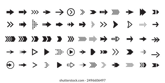 Arrows big black icons set, arrow icon, modern simple arrows, arrow vector collection cursor Modern simple arrows.