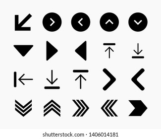 Arrows big black set icons. Arrow icon. Arrow vector collection. Arrow. Cursor. Modern simple arrows. Vector illustration