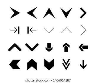 Arrows big black set icons. Arrow icon. Arrow vector collection. Arrow. Cursor. Modern simple arrows. Vector illustration