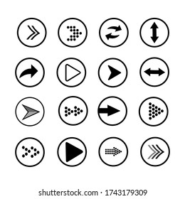 	
Arrows big black set icons. Arrow icon. Arrow vector collection. Arrow. Cursor. Modern simple arrows. Vector illustration