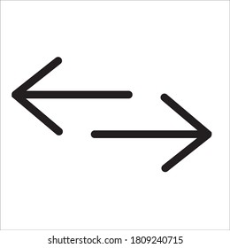 Arrows big black set icons in line style. Arrow icon.