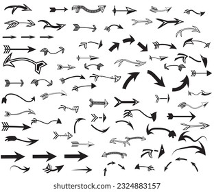 Arrows big black set icons. Arrow icon. Arrow vector collection. Arrow. Cursor. Modern simple arrows. Vector illustration. arrow vector.