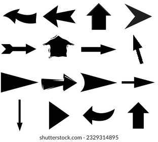 Arrows big black set icons. Arrow icon. Arrow vector collection. Arrow. Cursor. Modern simple arrows. Vector illustration. arrow vector.