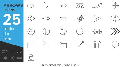 Arrows big black set icons. Arrow icon. Arrow vector collection. Arrow. Cursor. Modern simple arrows. Vector illustration