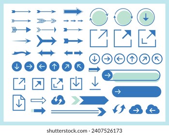Arrows big black set icons. Arrow icon. Arrow vector collection. Arrow. Cursor. Modern simple arrows.