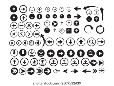 Arrows big black set icons . Arrow vector collection. Arrow. Cursor. Modern simple arrows. Vector illustration eps 