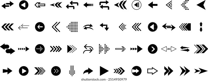 Arrows big black set icons. Arrow icon. Arrow vector collection. Arrow. Cursor. modern simple arrows, arrow vector collection cursor