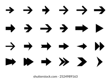Arrows big black set icons. Cursor. Arrow vector collection. Arrow. Modern simple arrows. Arrow icon pack