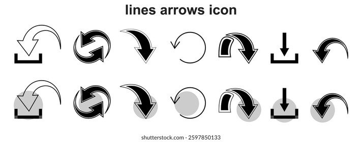 Arrows big black set icons. Arrow icon. Arrow vector collection. Arrow. Cursor. Modern simple arrows. Vector illustration
