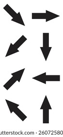 Arrows big black set icons, arrow icon, modern simple arrows, arrow vector collection cursor
