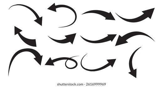 Arrows big black set icons, arrow icon, modern simple, eps vector collection cursor forward abstract app application black button direction new collection design with isolated on white background.  