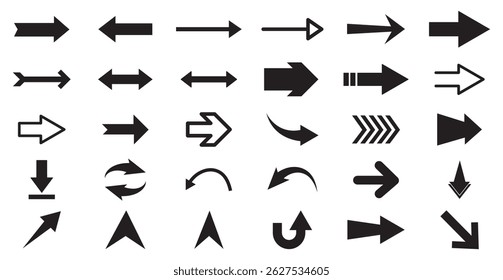 Arrows big black set icons, arrow icon, modern simple arrows, arrow vector collection cursor 
