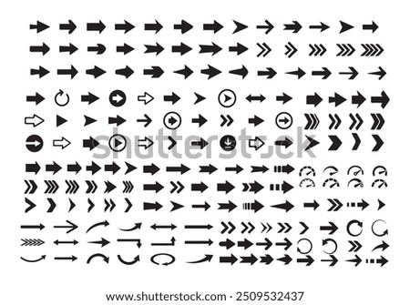 Arrows big black set icons . Arrow vector collection. Arrow. Cursor. Modern simple arrows. Vector illustration eps 