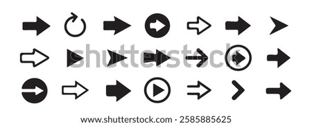 Arrows big black set icons . Arrow vector collection. Vector illustration eps 10