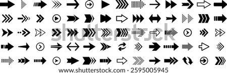 Arrows big black set icons, Arrow vector collection cursor. . Arrow vector collection. Collection different arrow signs. Black arrows icons. Arrows vector illustration collection.