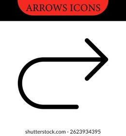 Arrows big black set of web icons in line style. Arrow collection signs for web and mobile app. Arrow icons with various directions. Cursor, UI, web graphics, apps. Vector illustration