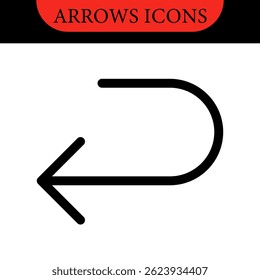 Arrows big black set of web icons in line style. Arrow collection signs for web and mobile app. Arrow icons with various directions. Cursor, UI, web graphics, apps. Vector illustration