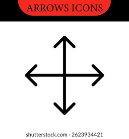 Arrows big black set of web icons in line style. Arrow collection signs for web and mobile app. Arrow icons with various directions. Cursor, UI, web graphics, apps. Vector illustration