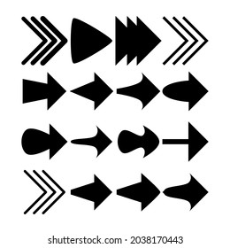 Fija los iconos de conjunto grande. Icono de flecha. Colección vectorial de flecha. Flecha. Cursor. Modernas flechas simples. Ilustración del vector