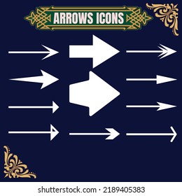 Fija los iconos de conjunto grande. Icono de flecha. Colección vectorial de flecha. Flecha. Cursor. Modernas flechas simples. Ilustración del vector