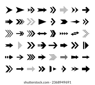 Arrows big set icons. Arrow icon collection. Different Arrow vector icons 