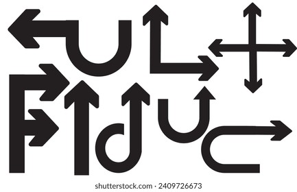 Arrows big set icons. Arrow vector collection. Arrow icon. Arrow. Cursor. Modern simple arrows. Vector illustration. EPS 10	