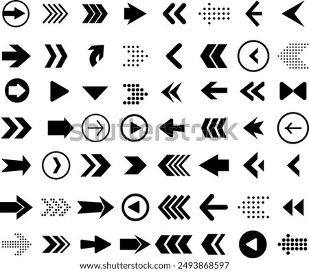 Arrows big set icons, black arrow icon, modern simple arrows, arrow vector collection. 