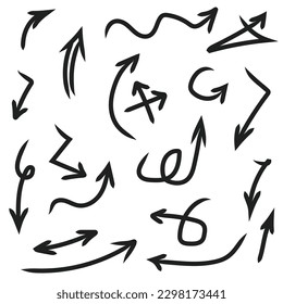 Flechas de juego negro flecha de mano edición de pincel vectorial