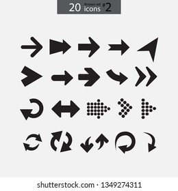 Arrows black set icons 1. Arrow icon. Arrow vector collection. Arrow eps 10