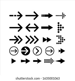 Arrows black set icons. Arrow icon. Modern simple arrows. Vector illustration