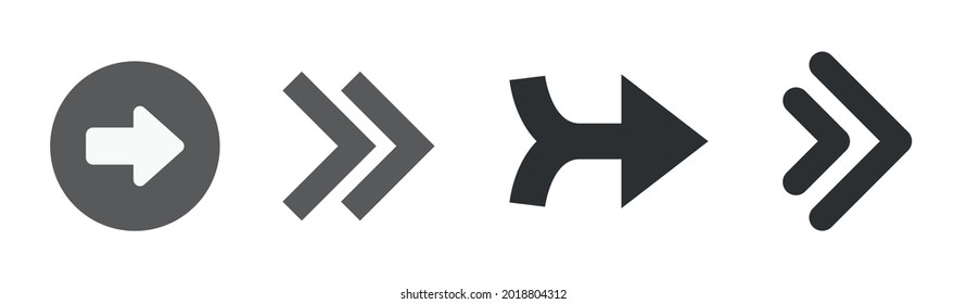Arrows black set icons. Arrow. Cursor. Modern simple arrows.