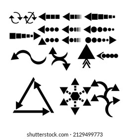 Arrows black set icons. Arrow icon. Arrow vector collection. Arrow. Cursor. Modern simple arrows. Vector illustration