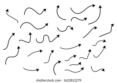 Arrows black set icons vector set collections. Arrow Cursor Modern simple illustration