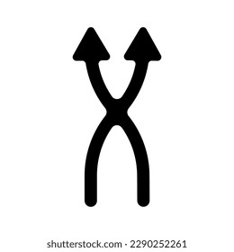 Arrows up black set vector. Stylish rising arrows. Growing arrows black vector. Raising the arrow up, straight.