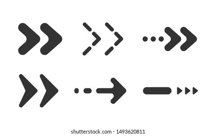 Arrows black vector collection. Modern simple arrow or cursor illustration web design 